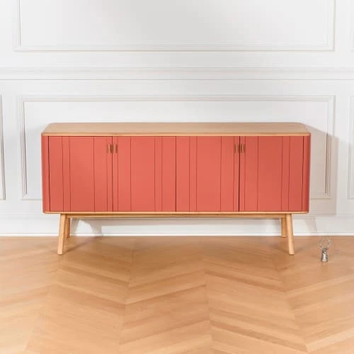 Robin Des Bois Buffet Design 4 Portes L 160 Cm Brique 4 Robin Des Bois Buffet Design 4 Portes L 160 Cm Brique – Image 4
