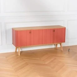 Robin Des Bois Buffet Design 4 Portes L 160 Cm Brique 11 Robin Des Bois Buffet Design 4 Portes L 160 Cm Brique -Boutique Maisons du Monde buffet design 4 portes l 160 cm brique 5