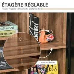 HOMCOM Buffet Design Industriel 3 Niches Placard Aspect Bois Métal Noir 11 HOMCOM Buffet Design Industriel 3 Niches Placard Aspect Bois Métal Noir -Boutique Maisons du Monde buffet design industriel 3 niches placard aspect bois metal noir 5