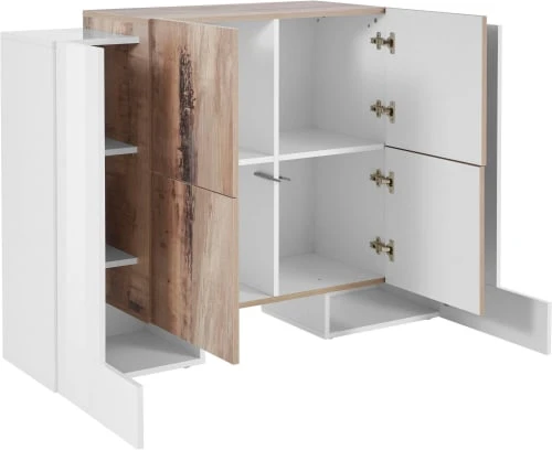 Dmora Buffet Design Moderne Effet Bois Blanc 3 Dmora Buffet Design Moderne Effet Bois Blanc – Image 3