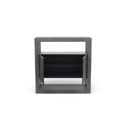 Symbiosis Buffet Effet Bois Béton Et Noir -Boutique Maisons du Monde buffet effet bois beton et noir 3