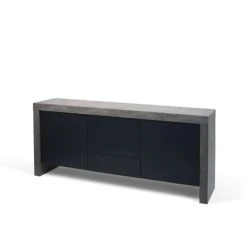 TEMAHOME Buffet Effet Bois Béton Et Noir 7 TEMAHOME Buffet Effet Bois Béton Et Noir -Boutique Maisons du Monde buffet effet bois beton et noir 7