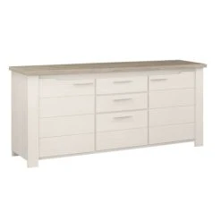GAMI Buffet Effet Bois Blanc 200x88x50
