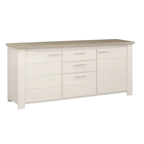GAMI Buffet Effet Bois Blanc 200x88x50 1 GAMI Buffet Effet Bois Blanc 200x88x50