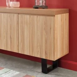 Baita Buffet Effet Chêne Et Métal Noir 180cm Bois Foncé -Boutique Maisons du Monde buffet effet chene et metal noir 180cm bois fonce 3