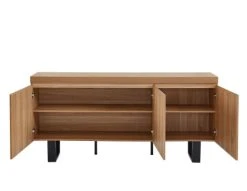 Baita Buffet Effet Chêne Et Métal Noir 180cm Bois Foncé -Boutique Maisons du Monde buffet effet chene et metal noir 180cm bois fonce 5