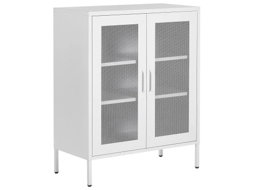 Beliani Buffet En Acier Blanc 1 Beliani Buffet En Acier Blanc