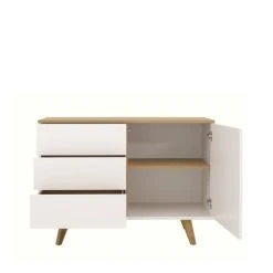 Tenzo Buffet En Bois 1 Porte 3 Tiroirs L109cm Blanc 10 Tenzo Buffet En Bois 1 Porte 3 Tiroirs L109cm Blanc -Boutique Maisons du Monde buffet en bois 1 porte 3 tiroirs l109cm blanc 4