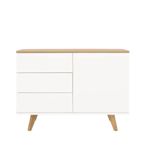 Tenzo Buffet En Bois 1 Porte 3 Tiroirs L109cm Blanc 1 Tenzo Buffet En Bois 1 Porte 3 Tiroirs L109cm Blanc