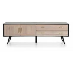 Thai Natura Buffet En Bois 2 Portes 2 Tiroirs Noir Et Bois Clair Cérusé 8 Thai Natura Buffet En Bois 2 Portes 2 Tiroirs Noir Et Bois Clair Cérusé -Boutique Maisons du Monde buffet en bois 2 portes 2 tiroirs noir et bois clair ceruse 2