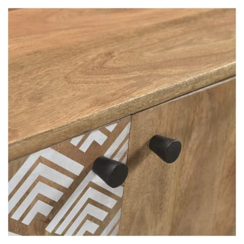 Rendez Vous Déco Buffet En Bois 2 Portes 3 Tiroirs à Motifs 6 Rendez Vous Déco Buffet En Bois 2 Portes 3 Tiroirs à Motifs – Image 6