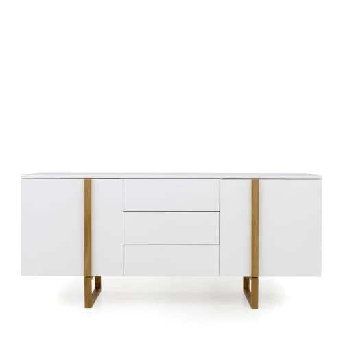 Tenzo Buffet En Bois 2 Portes 3 Tiroirs Blanc 1 Tenzo Buffet En Bois 2 Portes 3 Tiroirs Blanc