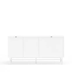 TEULAT Buffet En Bois 2 Portes 4 Tirroirs L150cm Blanc -Boutique Maisons du Monde buffet en bois 2 portes 4 tirroirs l150cm blanc 5
