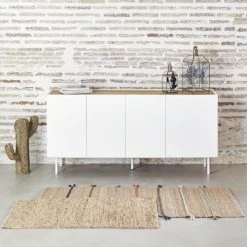 Alternative view of TEULAT Buffet En Bois 4 Portes 3 Tiroirs L165cm Blanc