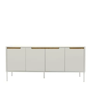 Tenzo Buffet En Bois 4 Portes L173cm Blanc 4 Tenzo Buffet En Bois 4 Portes L173cm Blanc – Image 4