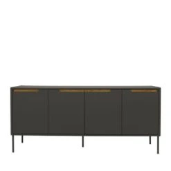 Tenzo Buffet En Bois 4 Portes L173cm Gris Anthracite -Boutique Maisons du Monde buffet en bois 4 portes l173cm gris anthracite switch 1