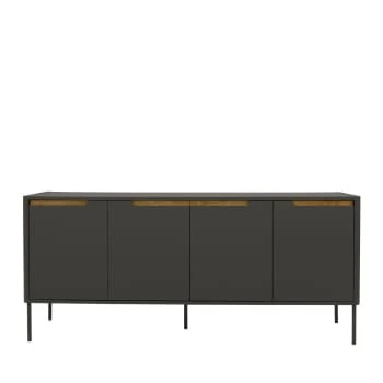 Tenzo Buffet En Bois 4 Portes L173cm Blanc 6 Tenzo Buffet En Bois 4 Portes L173cm Blanc – Image 6