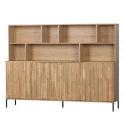 WOOOD Buffet En Bois 7 Niches L200cm Bois Clair -Boutique Maisons du Monde buffet en bois 7 niches l200cm bois clair 2