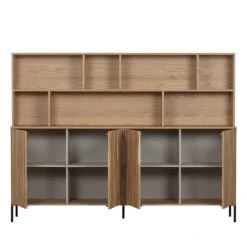 WOOOD Buffet En Bois 7 Niches L200cm Bois Clair -Boutique Maisons du Monde buffet en bois 7 niches l200cm bois clair 4
