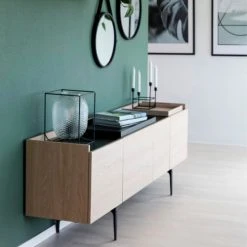 Alternative view of Meubles & Design Buffet En Bois Clair 200cm 4 Portes