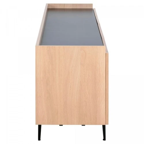 Meubles & Design Buffet En Bois Clair 200cm 4 Portes 4 Meubles & Design Buffet En Bois Clair 200cm 4 Portes – Image 4