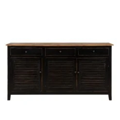 Rendez Vous Déco Buffet En Bois De Cèdre Recyclé Effet Vieilli Noir