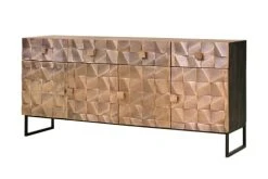 GINER Y COLOMER Buffet En Bois De Manguier Et Bronze Brun Foncé -Boutique Maisons du Monde buffet en bois de manguier et bronze brun fonce 2