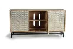 GINER Y COLOMER Buffet En Bois De Manguier Et Feuille De Cuivre Sculpté à La Main. -Boutique Maisons du Monde buffet en bois de manguier et feuille de cuivre sculpte a la main 3