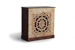 GINER Y COLOMER Buffet En Bois De Manguier Sculptée à La Main