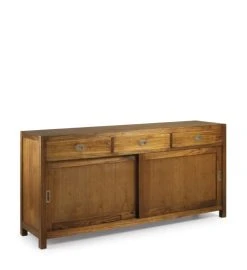 MOYCOR Buffet En Bois De Mindi Beige 3 Tiroirs L180