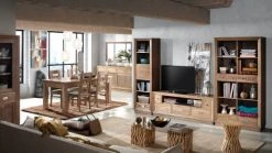 Alternative view of MOYCOR Buffet En Bois De Mindi Beige 4 Tiroirs 2 Portes L200