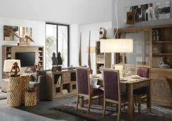 Alternative view of MOYCOR Buffet En Bois De Mindi Beige 4 Tiroirs 3 Plateaux L160
