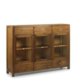 MOYCOR Buffet En Bois De Mindi Marron 6 Tiroirs L160