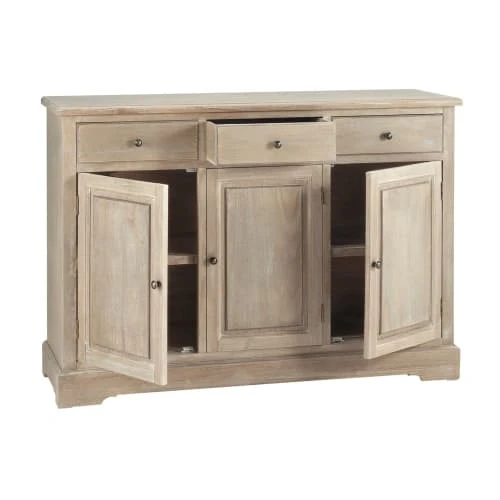 Maisons Du Monde Buffet En Bois De Paulownia L 130 Cm 2 Maisons Du Monde Buffet En Bois De Paulownia L 130 Cm – Image 2