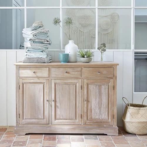 Maisons Du Monde Buffet En Bois De Paulownia L 130 Cm 4 Maisons Du Monde Buffet En Bois De Paulownia L 130 Cm – Image 4
