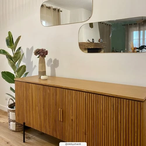 Rendez Vous Déco Buffet En Bois De Teck 2 Portes 2 Rendez Vous Déco Buffet En Bois De Teck 2 Portes – Image 2