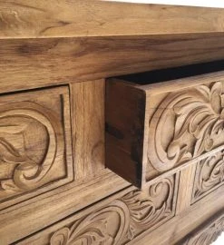 MOYCOR Buffet En Bois De Teck Marron L200 8 MOYCOR Buffet En Bois De Teck Marron L200 -Boutique Maisons du Monde buffet en bois de teck marron l200 2