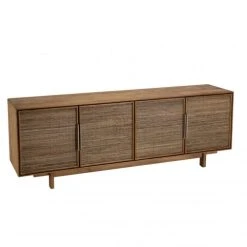 MACABANE Buffet En Bois De Teck Recyclé Naturel 4 Portes