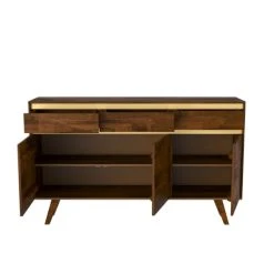Rendez Vous Déco Buffet En Bois Détails Dorés 3 Portes 3 Tiroirs 8 Rendez Vous Déco Buffet En Bois Détails Dorés 3 Portes 3 Tiroirs -Boutique Maisons du Monde buffet en bois details dores 3 portes 3 tiroirs 2