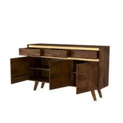 Rendez Vous Déco Buffet En Bois Détails Dorés 3 Portes 3 Tiroirs 10 Rendez Vous Déco Buffet En Bois Détails Dorés 3 Portes 3 Tiroirs -Boutique Maisons du Monde buffet en bois details dores 3 portes 3 tiroirs 4