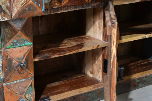 GINER Y COLOMER Buffet En Bois Recyclé Multicolore 4 GINER Y COLOMER Buffet En Bois Recyclé Multicolore – Image 4