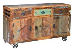 GINER Y COLOMER Buffet En Bois Recyclé Multicolore -Boutique Maisons du Monde buffet en bois recycle multicolore 19