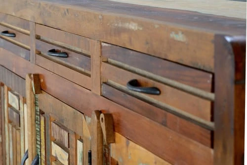 GINER Y COLOMER Buffet En Bois Recyclé Multicolore 3 GINER Y COLOMER Buffet En Bois Recyclé Multicolore – Image 3