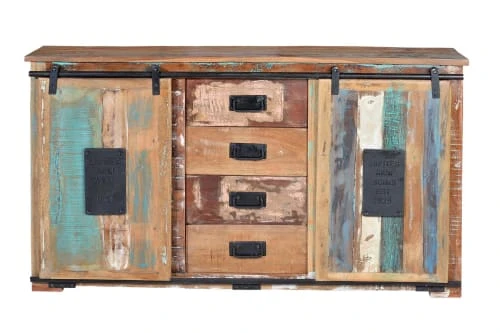 GINER Y COLOMER Buffet En Bois Recyclé Multicolore 1 GINER Y COLOMER Buffet En Bois Recyclé Multicolore