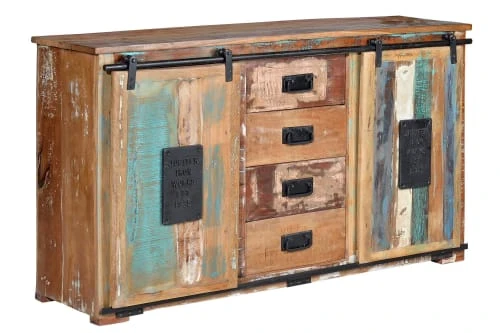 GINER Y COLOMER Buffet En Bois Recyclé Multicolore 3 GINER Y COLOMER Buffet En Bois Recyclé Multicolore – Image 3