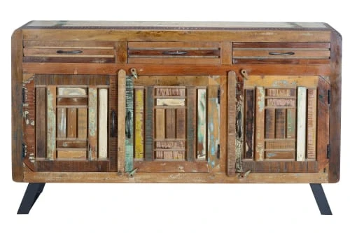 GINER Y COLOMER Buffet En Bois Recyclé Multicolore 1 GINER Y COLOMER Buffet En Bois Recyclé Multicolore