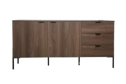 CONCEPT USINE Buffet En Bois Vintage Avec 2 Placards Et 3 Tiroirs