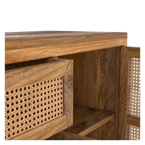 Rendez Vous Déco Buffet En Cannage Et Bois 2 Portes 3 Tiroirs 5 Rendez Vous Déco Buffet En Cannage Et Bois 2 Portes 3 Tiroirs – Image 5