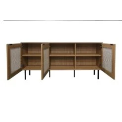 CONCEPT USINE Buffet En Chêne Et Canage Avec 3 Placards 9 CONCEPT USINE Buffet En Chêne Et Canage Avec 3 Placards -Boutique Maisons du Monde buffet en chene et canage avec 3 placards 3