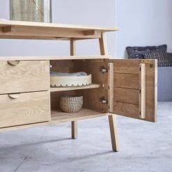 Tikamoon Buffet En Chêne Massif 140 Cm 9 Tikamoon Buffet En Chêne Massif 140 Cm -Boutique Maisons du Monde buffet en chene massif 140 cm 4